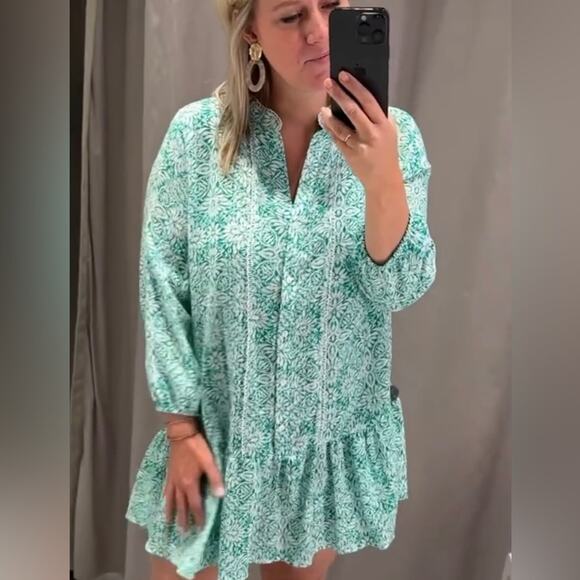 ZARA PRINTED MINI DRESS - Picture 1 of 8